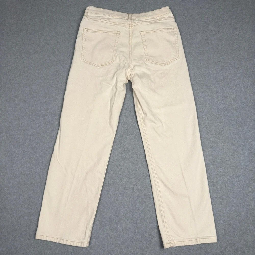 MNG Mango Denim Premium Cream Button Fly Jeans Size 8 Casual - Picture 8 of 9